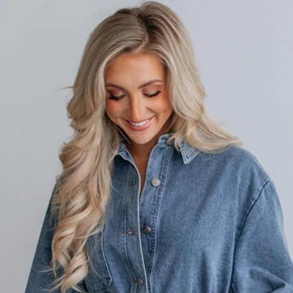 Oversized Denim Boyfriend Pocket Jean Collar Shirt Dress Long Sleeve High-low Mi - Picture 4 of 14
